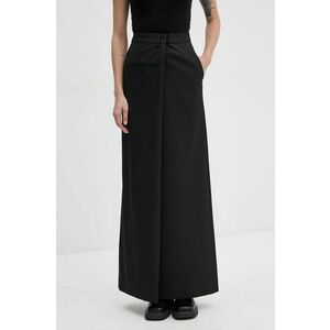 MM6 Maison Margiela fustă culoarea negru, maxi, drept, S62MI0025.M35227 imagine