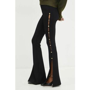 Versace Jeans Couture pantaloni femei, culoarea negru, evazati, high waist, 77HAAMB4 CM61H imagine