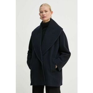 Marella palton de lână culoarea bleumarin, de tranziție, oversize, 2423086072200 imagine