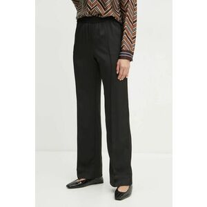 MAX&Co. pantaloni femei, culoarea negru, drept, high waist, 2426136043200 imagine