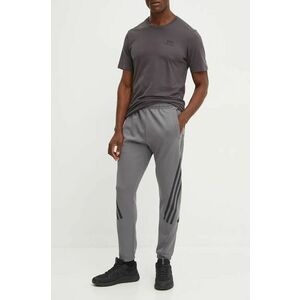 adidas pantaloni de trening Future Icons culoarea gri, cu imprimeu, IW8535 imagine