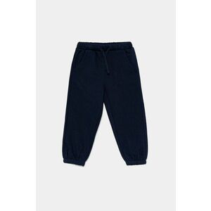 United Colors of Benetton pantaloni de trening pentru copii culoarea albastru marin, neted, 39M2GF04F imagine