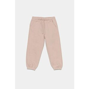 United Colors of Benetton pantaloni de trening pentru copii culoarea roz, neted, 39M2GF04F imagine