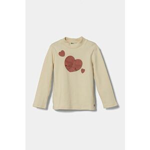 United Colors of Benetton longsleeve din bumbac pentru copii culoarea bej, 3AOUG10H3 imagine