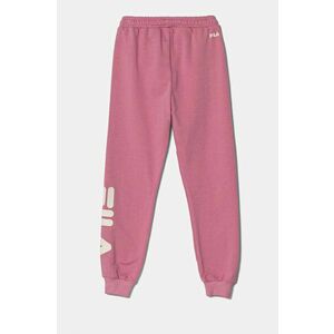 Fila pantaloni de trening pentru copii culoarea roz, neted imagine