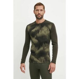 Smartwool longsleeve funcțional Classic Thermal Merino culoarea verde imagine