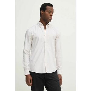 BOSS cămașă din bumbac bărbați, culoarea alb, cu guler button-down, slim, 50520275 imagine