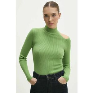 Answear Lab pulover femei, culoarea verde, light, cu turtleneck imagine