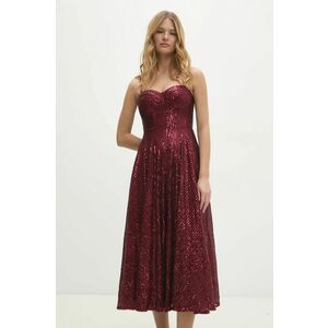 Answear Lab rochie culoarea bordo, maxi, evazati imagine