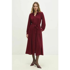 Answear Lab rochie culoarea bordo, midi, evazati imagine