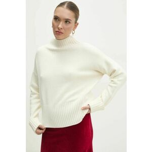 Answear Lab pulover femei, culoarea bej, cu turtleneck imagine