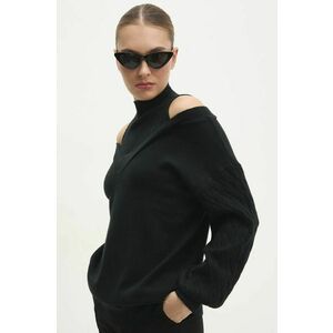 Answear Lab pulover femei, culoarea negru, cu turtleneck imagine