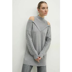 Answear Lab pulover femei, culoarea gri, cu turtleneck imagine