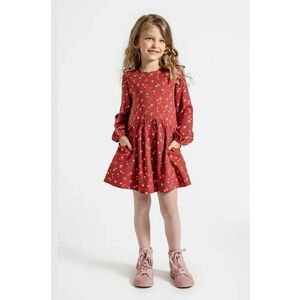 Coccodrillo rochie fete culoarea bordo, mini, evazați, HEARTS GIRL KIDS imagine