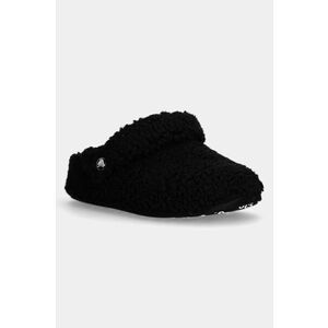 Crocs papuci copii CLASSIC COZZZY SLIPPER culoarea negru, 210856 imagine