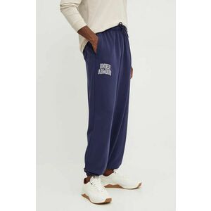 Under Armour pantaloni de trening Icon HWT Terry culoarea bleumarin, uni, 1386551 imagine