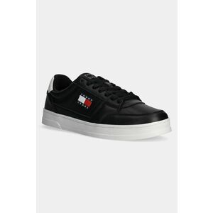 Tommy Jeans sneakers din piele TJM THE GREENWICH NEW ESS culoarea negru, EM0EM01574 imagine