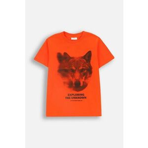 Coccodrillo tricou de bumbac pentru copii culoarea roșu, cu imprimeu, FOREST FRIENDS JUNIOR imagine