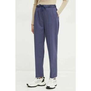 Marella pantaloni femei, culoarea violet, fason chinos, high waist, 2423136045200 imagine