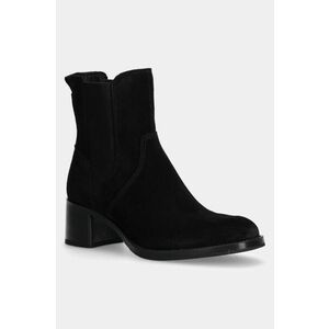 Gant botine din piele întoarsă Workdale femei, culoarea negru, cu toc drept, 29553797 G00 imagine