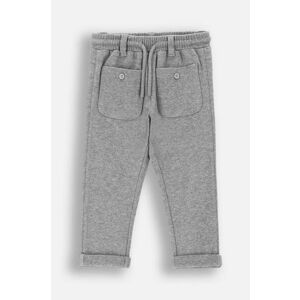 Coccodrillo pantaloni de trening pentru copii culoarea gri, uni, BETWEEN FRIENDS BOY NEWBORN imagine