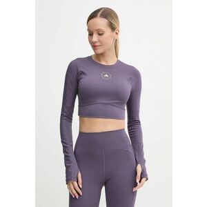 adidas by Stella McCartney mânecă lungă de antrenament TrueStrenght culoarea violet, IW6370 imagine