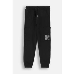 Coccodrillo pantaloni de trening pentru copii culoarea negru, cu imprimeu, FOREST FRIENDS JUNIOR imagine