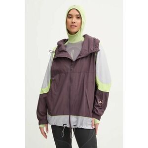 adidas by Stella McCartney windbreaker culoarea violet, de tranziție, oversize, IX1629 imagine