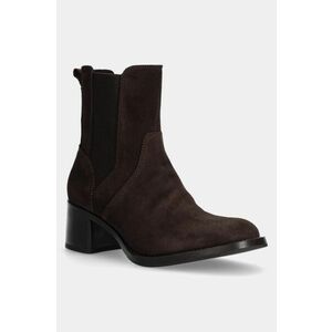 Gant botine din piele întoarsă Workdale femei, culoarea maro, cu toc drept, 29553797 G46 imagine