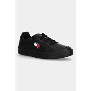 Tommy Jeans sneakers din piele TJM CUPSOLE LEATHER ESS culoarea negru, EM0EM01443 imagine