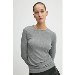 Abercrombie & Fitch longsleeve femei, culoarea gri, KI139-4633 imagine