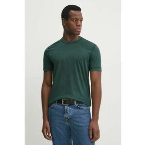 BOSS Orange tricou din bumbac BOSS ORANGE barbati, culoarea verde, neted, 50502173 imagine