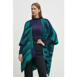 United Colors of Benetton cardigan din amestec de lana culoarea turcoaz, 1160D603S imagine