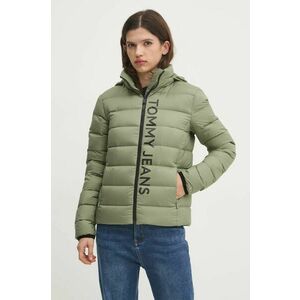 Tommy Jeans geaca de puf femei, culoarea verde, de tranzitie, DW0DW20388 imagine