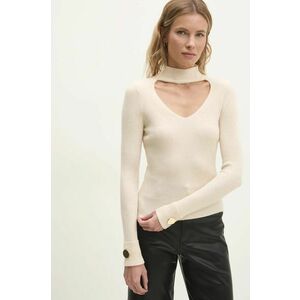 Answear Lab pulover femei, culoarea bej, light, cu turtleneck imagine