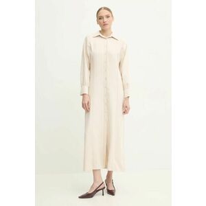 Answear Lab rochie culoarea bej, maxi, oversize imagine