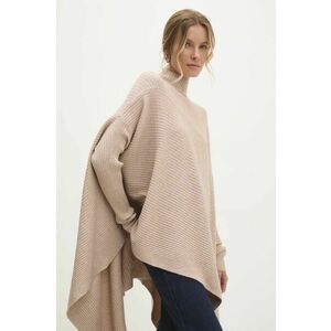 Answear Lab pulover femei, culoarea bej, light, cu turtleneck imagine