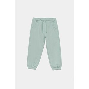 United Colors of Benetton pantaloni de trening pentru copii culoarea turcoaz, neted, 39M2GF04F imagine