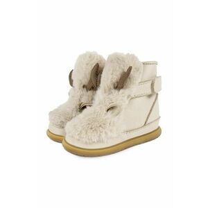 Donsje cizme de iarna pentru copii din piele intoarsa Roumi Shoes Reindeer culoarea bej, 1500904 imagine