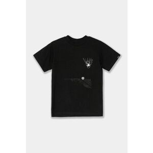 Vans tricou de bumbac pentru copii KD Aractno culoarea negru, cu imprimeu, VN000JXFBLK1 imagine