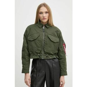 Alpha Industries geaca femei, culoarea verde, de iarna, oversize, 148011 imagine