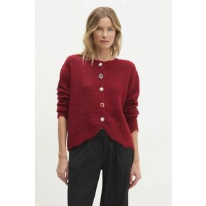 Answear Lab cardigan de lana culoarea bordo imagine