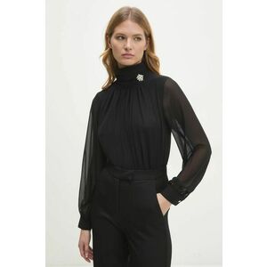 Answear Lab bluza femei, culoarea negru, neted imagine