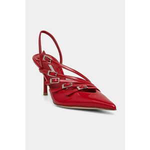 Le Silla stilettos de piele Chanel Scarlet culoarea rosu, 4294D080BXPXKAB895 imagine