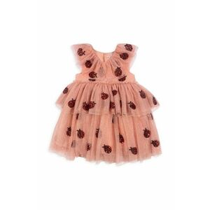 Konges Sløjd rochie YVONNE LADYBUG DRESS culoarea portocaliu, mini, evazati, KS102219 imagine