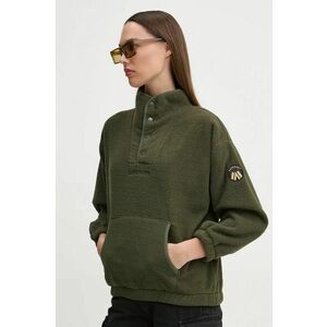 Superdry hanorac fleece culoarea verde, neted, W2012171A-ZC3 imagine