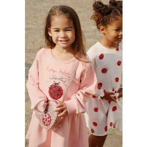 Konges Sløjd rochie LOU LADYBUG GLITTER DRESS culoarea roz, mini, evazati, KS102205 imagine