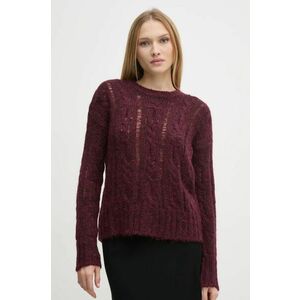 Sisley pulover din amestec de lana femei, culoarea bordo, light, 1342M105E imagine