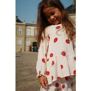 Konges Sløjd bluza de bumbac pentru copii COCO LADYBUG BLOUSE GOTS culoarea bej, modelator, KS102212 imagine