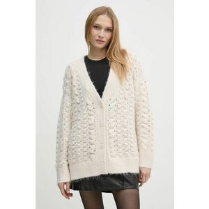 Sisley cardigan din amestec de lana culoarea bej, 145YM6027 imagine